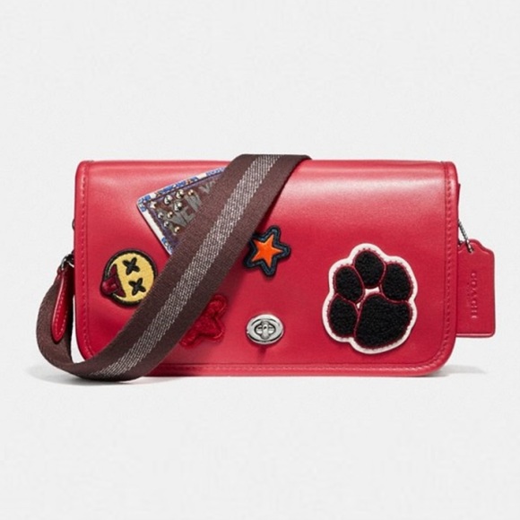 Coach Handbags - COACH Penny Varsity Patches Crossbody Bag